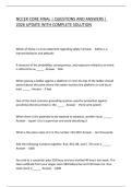 NCCER CORE FINAL &vert; QUESTIONS AND ANSWERS &vert; 2026 UPDATE WITH COMPLETE SOLUTION