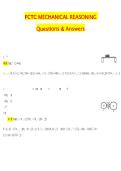 FCTC MECHANICAL REASONING TEST &lpar;ACTUAL 2025 &sol; 2026&rpar; QUESTIONS AND VERIFIED ANSWERS &vert; GRADE A&plus;&vert;&vert;100&percnt; COMPLETE&period;