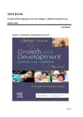 TEST BANK&lowbar;&lowbar;Growth and Development Across the Lifespan&colon; A Health Promotion Focus 3rd Edition by Gloria Leifer &comma; ISBN&colon; 9780323809405 &vert;All Chapters Included&vert; Guide A&plus;