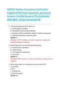 NASSCO Pipeline Assessment Certification  Program &lpar;PACP&rpar; Exam Questions and Correct  Answers &lpar;Verified Answers&rpar; Plus Rationales  2026 Q&A &vert; Instant Download Pdf 