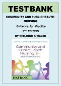 TEST BANK FOR COMMUNITY AND PUBLIC HEALTH NURSING Evidence for Practice 3RD EDITION BY ROSANNA DEMARCO & JUDITH HEALEY-WALSH