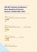 EPA 609 Technician Certification &vert; Exam Questions & Correct Answers&comma; Verified 2026 &vert; 2027&period;      