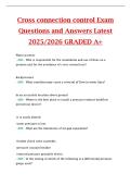 Cross connection control Exam  Questions and Answers Latest  2025&sol;2026 GRADED A&plus; 