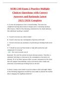 NURS 240 Exam 2 Practice Multiple  Choices Questions with Correct  Answers and Rationale Latest  2025&sol;2026 Complete