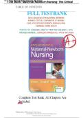 Test Bank for Davis Advantage for Maternal-Newborn Nursing&colon; The Critical Components of Nursing Care&comma; 4th Edition&comma; by Roberta Durham&comma; Linda Chapman&period; All Chapters 1 - 19 LATEST