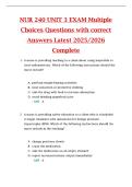 NURS 240 Exam 2 Practice Multiple Choices Questions with Correct Answers and Rationale Latest 2025&sol;2026 Complete