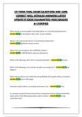 CFI FMVA FINAL EXAM&vert;QUESTIONS AND 100&percnt; CORRECT WELL DETAILED ANSWERS&vert;LATEST UPDATE&excl;&excl;&excl;&excl;&excl;2026&vert;GUARANTEED PASS&vert;GRADED A&plus;&vert;VERIFIED