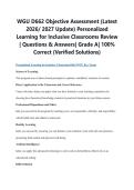 WGU D662 Objective Assessment &lpar;Latest 2026&sol; 2027 Update&rpar; Personalized Learning for Inclusive Classrooms Review &vert; Questions & Answers&vert; Grade A&vert; 100&percnt; Correct &lpar;Verified Solutions&rpar;