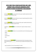 APCO EMD FINAL EXAM&vert;QUESTIONS AND 100&percnt; CORRECT WELL DETAILED ANSWERS&vert;LATEST UPDATE&excl;&excl;&excl;&excl;&excl;2026&vert;GUARANTEED PASS&vert;GRADED A&plus;&vert;VERIFIED