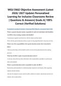 WGU D662 Objective Assessment &lpar;Latest 2026&sol; 2027 Update&rpar; Personalized Learning for Inclusive Classrooms Review &vert; Questions & Answers&vert; Grade A&vert; 100&percnt; Correct &lpar;Verified Solutions&rpar;