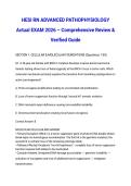 HESI RN ADVANCED PATHOPHYSIOLOGY Actual EXAM 2026 &ndash; Comprehensive Review & Verified Guide