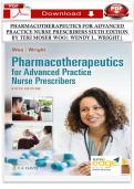 Test Bank&colon; Pharmacotherapeutics for Advanced Practice Nurse Prescribers &vert;&vert;6th Edition &ndash; &vert;&vert;Woo & Wright &ndash; &vert;&vert;2026&vert;&vert;Complete A&plus;guide&period;