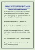 NAUI OPEN WATER ELEARNING SCUBA DIVER CERTIFICATION  EXAM NEWEST 2026 ACTUAL EXAM WITH COMPLETE QUESTIONS  AND CORRECT DETAILED ANSWERS &lpar;100&percnt; VERIFIED ANSWERS&rpar;  &vert;ALREADY GRADED A&plus;&vert; &vert;&vert;PROFESSOR VERIFIED&vert;&vert; 