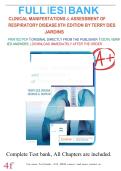 Test Bank for Clinical Manifestations and Assessment of Respiratory Disease&comma; 8th Edition by Terry R&period; Des Jardins &ndash; 100&percnt; Verified &lpar;2023&ndash;2024&rpar;