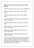 Illinois Class D Water License Questions With Complete Solutions