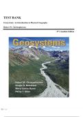 TEST BANK&lowbar;&lowbar;Geosystems&colon; An Introduction to Physical Geography 4th Canadian Edition by Robert W&period; Christopherson &comma; ISBN&colon; 9780133405521 &vert;All Chapters Included&vert; Guide A&plus;