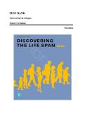 TEST BANK&lowbar;&lowbar;Discovering The Lifespan 5th edition by Robert S&period; Feldman &comma; ISBN&colon; 9780135706770 &vert;All Chapters Verified&vert; Guide A&plus;