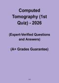 Computed Tomography Quiz 1 2026 &vert; CT Principles Practice Test