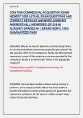 CON 7800 COMMERCIAL ACQUISITION EXAM  NEWEST 2026 ACTUAL EXAM QUESTIONS AND  CORRECT DETAILED ANSWERS &lpar;VERIFIED  ANSWERS&rpar; ALL ANSWERED &lbrace;38 Q & A&rcub;  ALREADY GRADED A&plus; &vert; BRAND NEW&excl; &vert; 100&percnt;  GUARANTEED PASS