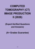 Computed Tomography Image Production II 2026 &vert; CT Physics & Reconstruction