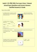 Isaiah 1-33&colon; PBE 2026&semi; Fun-Learn-Grow &vert; Newest Actual Exam Questions and Correct Answers &lpar;Verified Answers&rpar; A Grade