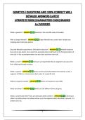 GENETICS &vert;QUESTIONS AND 100&percnt; CORRECT WELL DETAILED ANSWERS&vert;LATEST UPDATE&excl;&excl;&excl;&excl;&excl;2026&vert;GUARANTEED PASS&vert;GRADED A&plus;&vert;VERIFIED