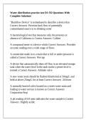 Water distribution practice test D1 &sol;D2 Questions With Complete Solutions