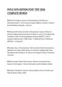 PHTLS 10TH EDITION POST TEST 2026 COMPLETE REVIEW