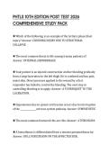 PHTLS 10TH EDITION POST TEST 2026 COMPREHENSIVE STUDY PACK