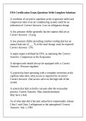 EPA Certification Exam Questions With Complete Solutions