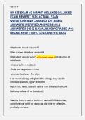 NU 435 EXAM &num;2 INFANT WELLNESS&sol;ILLNESS  EXAM NEWEST 2026 ACTUAL EXAM  QUESTIONS AND CORRECT DETAILED  ANSWERS &lpar;VERIFIED ANSWERS&rpar; ALL  ANSWERED &lbrace;40 Q & A&rcub; ALREADY GRADED A&plus; &vert;  BRAND NEW&excl; &vert; 100&percnt; GUARANTEED PASS