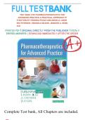 Test Bank for Pharmacotherapeutics for Advanced Practice A Practical Approach 5th Edition by Virginia Poole Arcangelo ISBN 9781975160593 Covering Chapters 1-56 Updated 2025&sol;2026 with Solutions and Test Bank