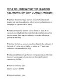PHTLS 10TH EDITION POST TEST EXAM 2026 FULL PREPARATION WITH CORRECT ANSWERS