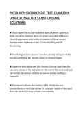 PHTLS 10TH EDITION POST TEST EXAM 2026 UPDATED PRACTICE QUESTIONS AND SOLUTIONS