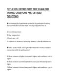 PHTLS 10TH EDITION POST TEST EXAM 2026 VERIFIED QUESTIONS AND DETAILED SOLUTIONS