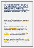 ONE YIELD V2 EXAM NEWEST 2026 ACTUAL  EXAM QUESTIONS AND CORRECT DETAILED  ANSWERS &lpar;VERIFIED ANSWERS&rpar; ALL  ANSWERED &lbrace;65 Q & A&rcub; ALREADY GRADED A&plus; &vert;  BRAND NEW&excl; &vert; 100&percnt; GUARANTEED PASS 
