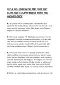 PHTLS 10TH EDITION PRE AND POST TEST EXAM 2026 COMPREHENSIVE STUDY AND ANSWER GUIDE
