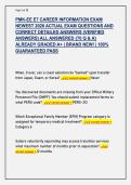 PMK-EE E7 CAREER INFORMATION EXAM  NEWEST 2026 ACTUAL EXAM QUESTIONS AND  CORRECT DETAILED ANSWERS &lpar;VERIFIED  ANSWERS&rpar; ALL ANSWERED &lbrace;70 Q & A&rcub;  ALREADY GRADED A&plus; &vert; BRAND NEW&excl; &vert; 100&percnt;  GUARANTEED PASS 