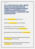 UTA - PATHOPHYSIOLOGY EXAM 1 NEWEST  2026 ACTUAL EXAM QUESTIONS AND  CORRECT DETAILED ANSWERS &lpar;VERIFIED  ANSWERS&rpar; ALL ANSWERED &lbrace;36 Q & A&rcub;  ALREADY GRADED A&plus; &vert; BRAND NEW&excl; &vert; 100&percnt;  GUARANTEED PASS