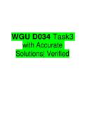 WGU D034 Task3 with Accurate Solutions&vert; Verified  