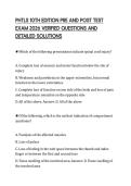 PHTLS 10TH EDITION PRE AND POST TEST EXAM 2026 VERIFIED QUESTIONS AND DETAILED SOLUTIONS
