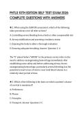 PHTLS 10TH EDITION SELF TEST EXAM 2026 COMPLETE QUESTIONS WITH ANSWERS