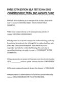 PHTLS 10TH EDITION SELF TEST EXAM 2026 COMPREHENSIVE STUDY AND ANSWER GUIDE