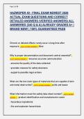 HAZWOPER 40 - FINAL EXAM NEWEST 2026  ACTUAL EXAM QUESTIONS AND CORRECT  DETAILED ANSWERS &lpar;VERIFIED ANSWERS&rpar; ALL  ANSWERED &lbrace;340 Q & A&rcub; ALREADY GRADED A&plus; &vert;  BRAND NEW&excl; &vert; 100&percnt; GUARANTEED PASS