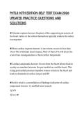 PHTLS 10TH EDITION SELF TEST EXAM 2026 UPDATED PRACTICE QUESTIONS AND SOLUTIONS
