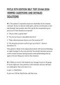 PHTLS 10TH EDITION SELF TEST EXAM 2026 VERIFIED QUESTIONS AND DETAILED SOLUTIONS