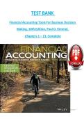 Test Bank for Financial Accounting Tools for Business Decision Making &lpar;10th Edition&rpar; by Paul D&period; Kimmel &ndash; Chapters 1&ndash;13 Complete Exam Preparation Material