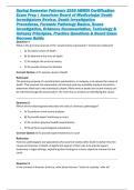 Spring Semester February 2026 ABMDI Certification Exam Prep &vert; American Board of Medicolegal Death Investigators Review&comma; Death Investigation Procedures&comma; Forensic Pathology Basics&comma; Scene Investigation&comma; Evidence Documentation&comma; Toxicology & Autopsy Principles