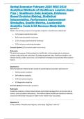 Spring Semester February 2026 WGU D514 Analytical Methods of Healthcare Leaders Exam Prep &vert; Healthcare Data Analysis&comma; Evidence-Based Decision Making&comma; Statistical Interpretation&comma; Performance Improvement Strategies&comma; Quality Metrics&comma; Leadership Analytics Too