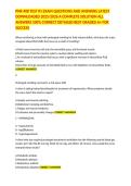 PNR 408 TEST &num;1 EXAM QUESTIONS AND ANSWERS LATEST DOWNLOADED 2025&sol;2026 A COMPLETE SOLUTION ALL ANSWERS 100&percnt; CORRECT DETAILED BEST GRADED A&plus; FOR SUCCESS